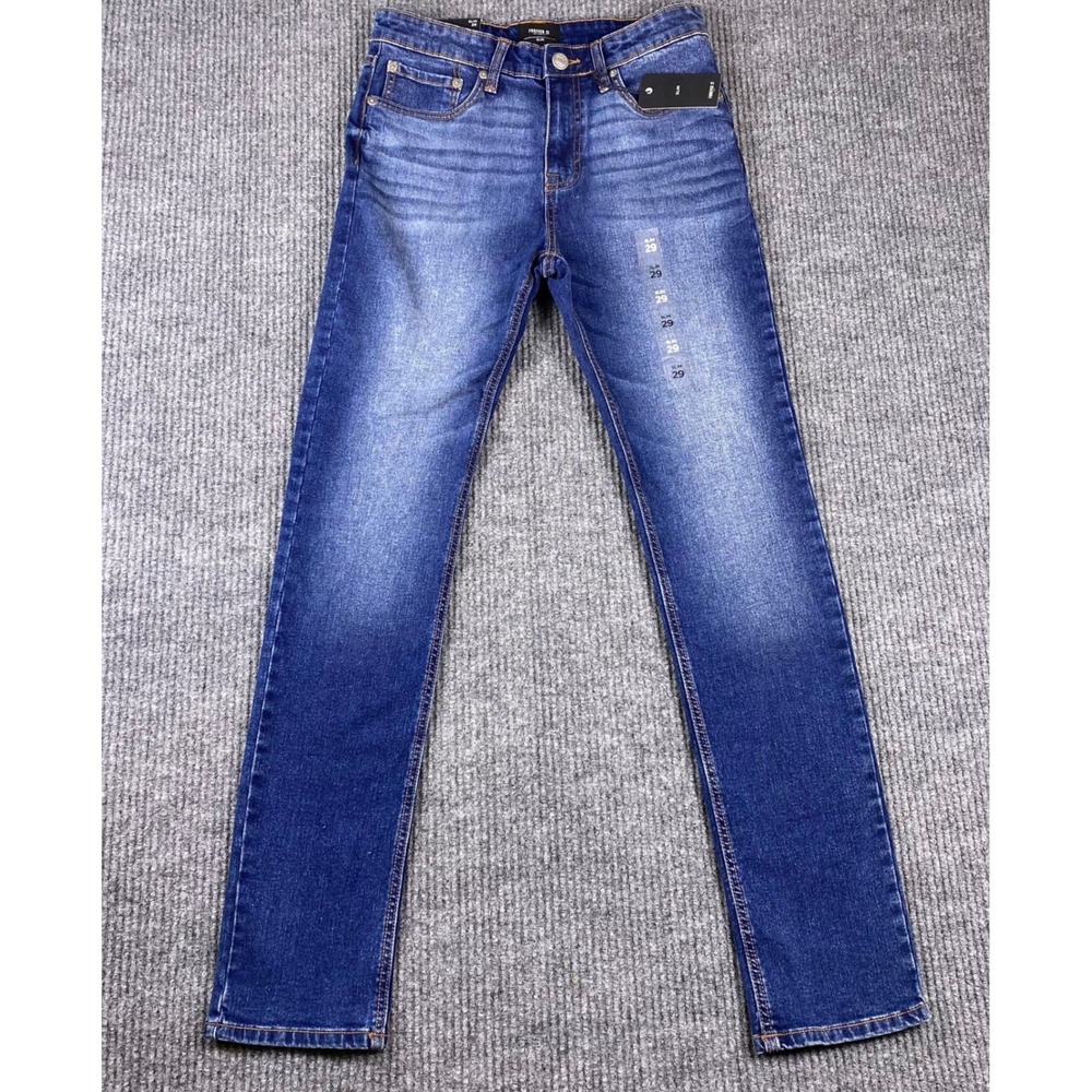 Forever 21 Slim Jeans Mens 29 Blue Denim Stretch Casual Modern Modern Streetwear